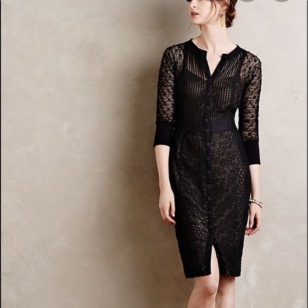 Black lace Anthropologie dress